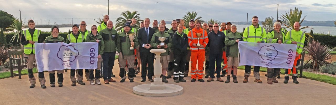 Team SWISCo with their gold award for south west in bloom 2024